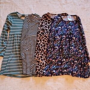 Set Of 4 Member's Mark Play Dresses Size XS 4/5